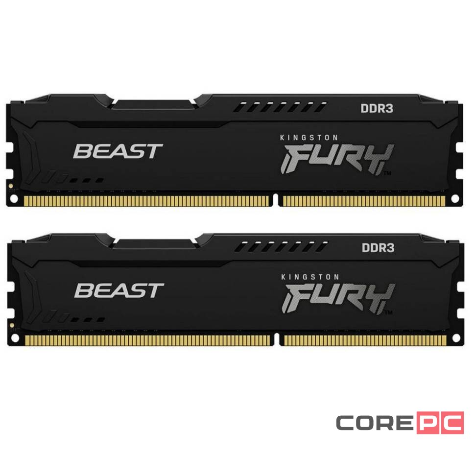 Оперативная память 8 Gb 1866 MHz Kingston FURY Beast PnP Black (KF318C10BBK2/8)