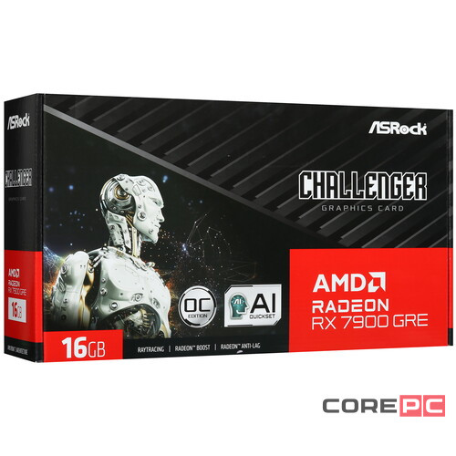 Видеокарта ASRock (RX7900GRE CL 16GO) Radeon RX 7900 GRE 16GB CHALLENGER OC