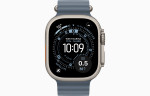 Apple Watch Ultra 3 49mm Natural Titanium Case with Anchor Blue Ocean Band (One Size)