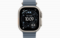 Apple Watch Ultra 3 49mm Natural Titanium Case with Anchor Blue Ocean Band (One Size)