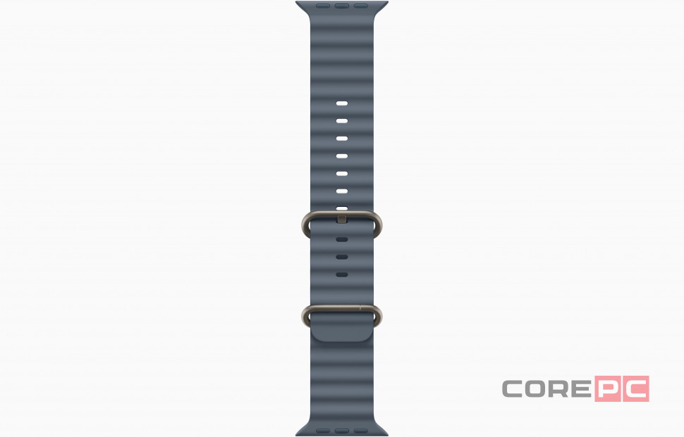 Apple Watch Ultra 3 49mm Natural Titanium Case with Anchor Blue Ocean Band (One Size)