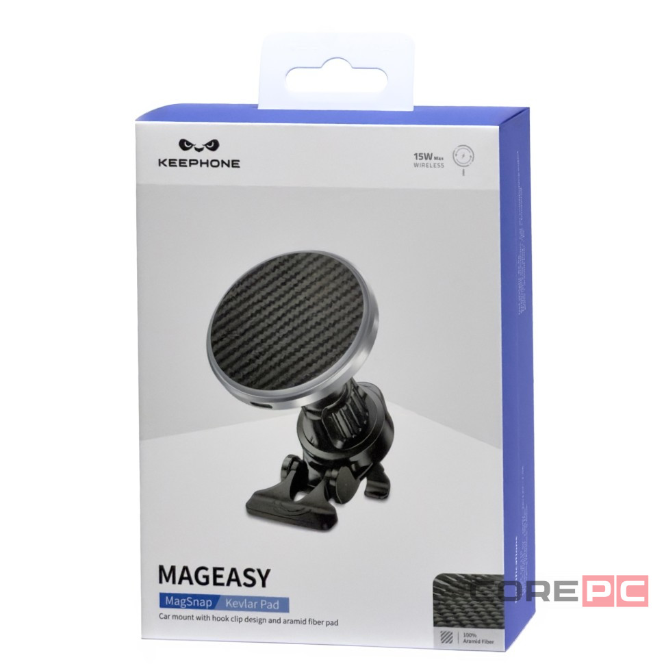 Держатель в автомобиль в воздуховод Keephone Mageasy черный