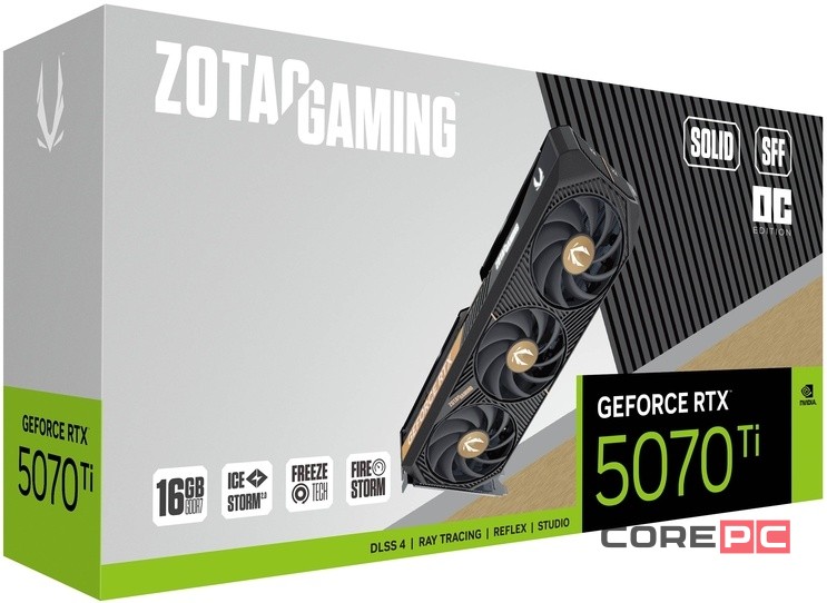 Видеокарта Zotac (ZT-B50710J3-10P) GeForce RTX 5070 Ti 16GB SOLID SFF OC