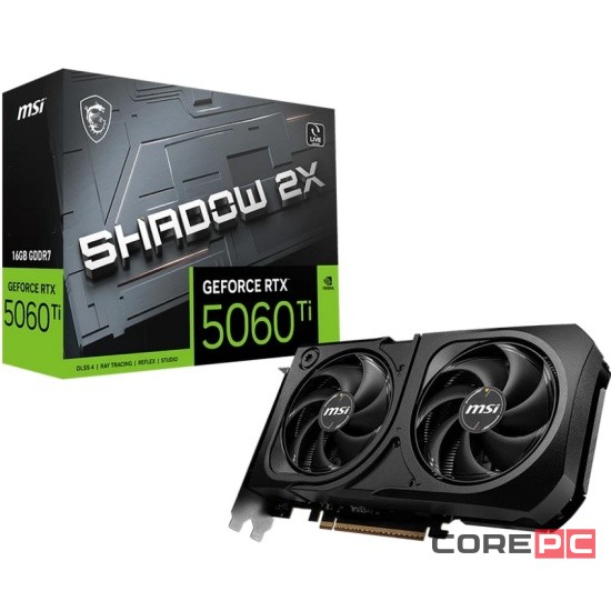 Видеокарта MSI (G506T-16S2P) GeForce RTX 5060 Ti 16GB SHADOW 2X PLUS