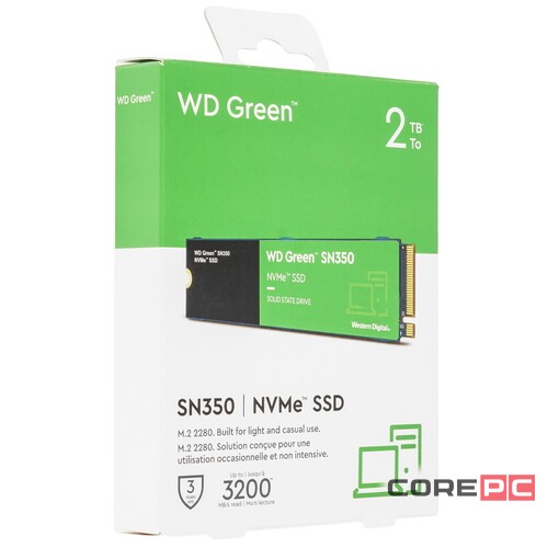 Твердотельный накопитель Western Digital 2000 Gb Green (WDS200T3G0C)