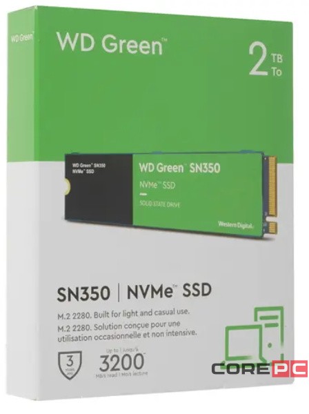 Твердотельный накопитель Western Digital 2000 Gb Green (WDS200T3G0C)