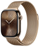 Apple Watch Series 10 42mm Gold Titanium Case with Gold Stainless Steel Milanese Loop