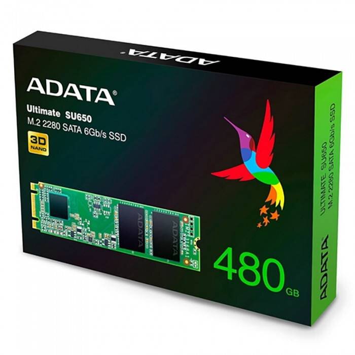 Твердотельный накопитель ADATA 480 Gb SU650 ASU650NS38-480GT-C