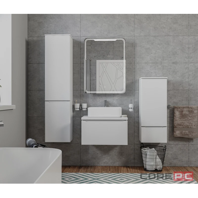 Зеркальный шкаф MIXLINE ВИКТОРИЯ 600х800 (ШВ) ЛЕВЫЙ, сенсорный выкл, светодиодная подсветка