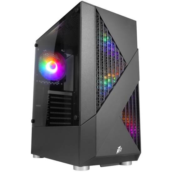 Компьютерный корпус 1STPLAYER FIREROSE F3-A Black (F3-A-BK-4F1)