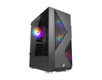 Компьютерный корпус 1STPLAYER FIREROSE F3-A Black (F3-A-BK-4F1)