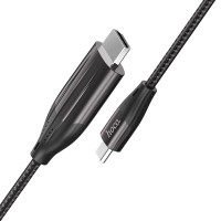 Кабель-переходник Hoco UA16 Type-C (папа) на HDMI 4K (папа) 2м чёрный