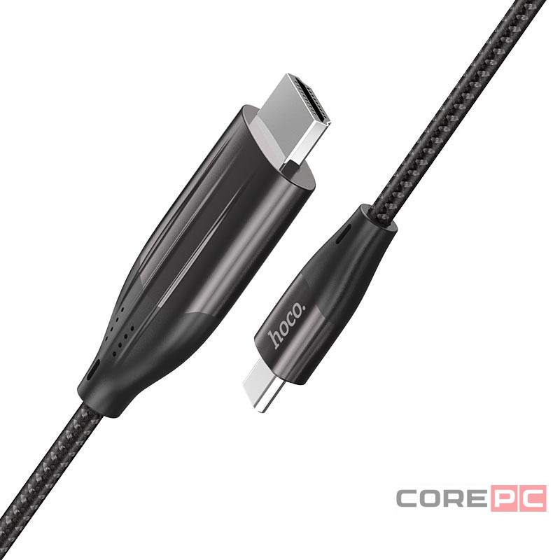 Кабель-переходник Hoco UA16 Type-C (папа) на HDMI 4K (папа) 2м чёрный