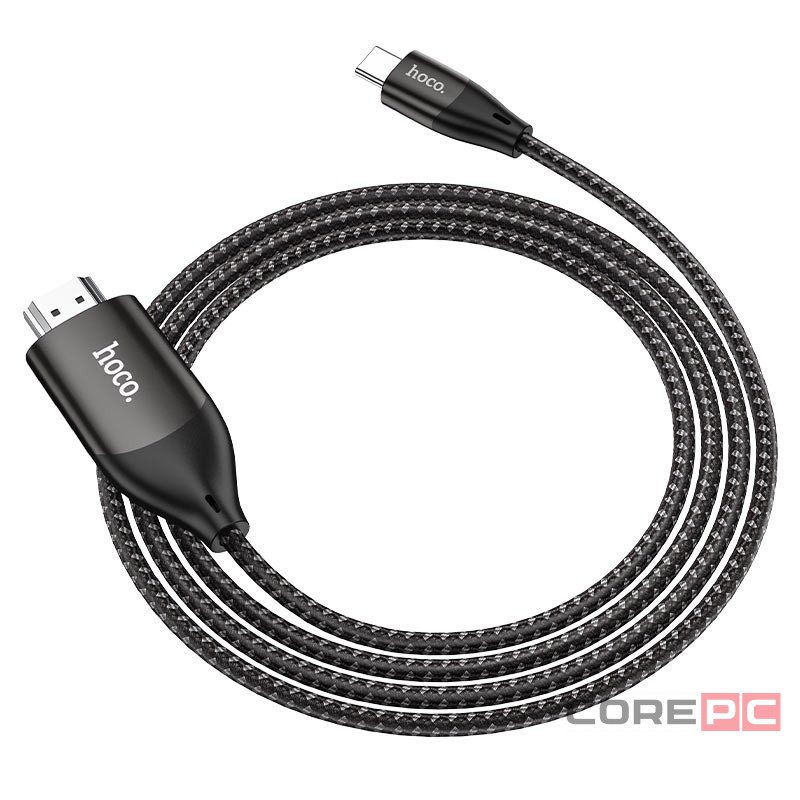 Кабель-переходник Hoco UA16 Type-C (папа) на HDMI 4K (папа) 2м чёрный