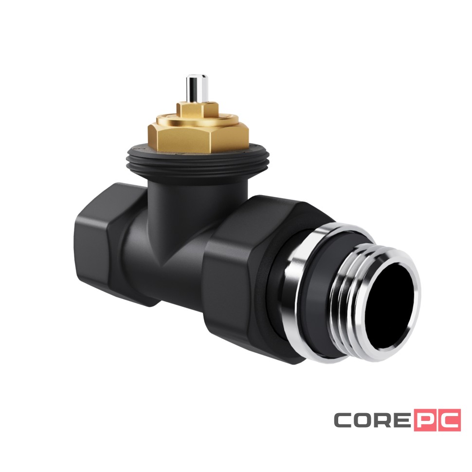 Набор термостатический прямой Royal Thermo Design 1/2quot;М30х1,5 (Черный)