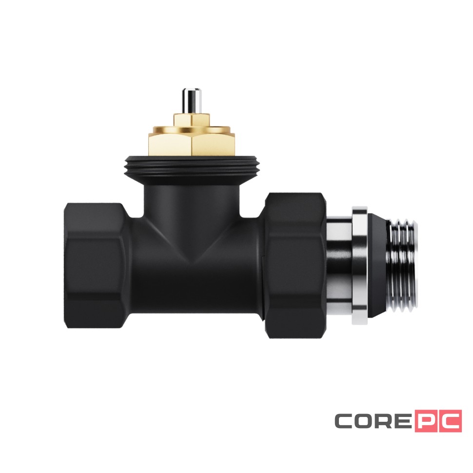 Набор термостатический прямой Royal Thermo Design 1/2quot;М30х1,5 (Черный)