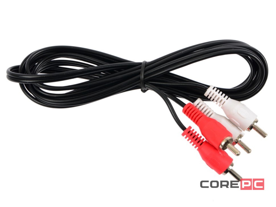 Кабель 2xRCA (папа) - 2xRCA (папа) Perfeo (R3004) 3м