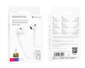 Стереонаушники Borofone BM30 Max Lightning 1.2м белые