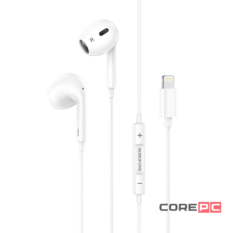 Стереонаушники Borofone BM30 Max Lightning 1.2м белые