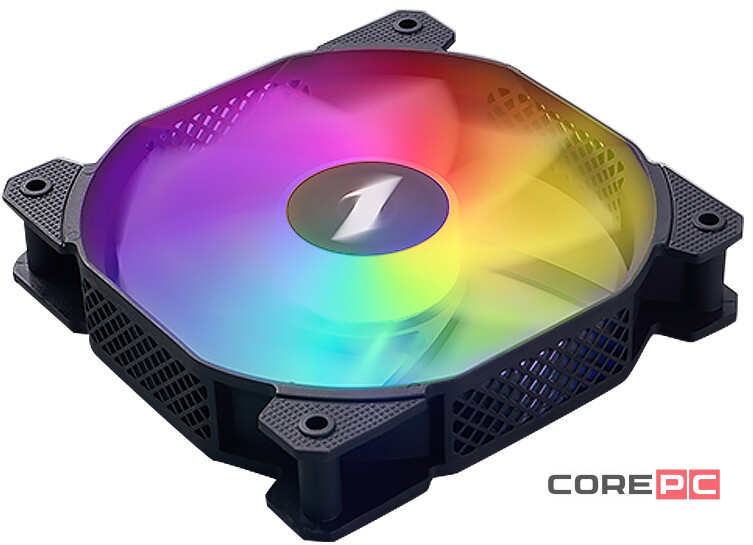 Вентилятор для корпуса 1STPLAYER F1R Reverse FRGB Black (F1R-BK-3P)