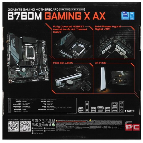Материнская плата Gigabyte B760M GAMING X AX 1.1