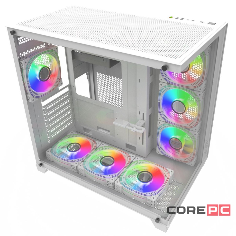 Компьютерный корпус ALSEYE Paladin-W (4 fans ARGB) TG White