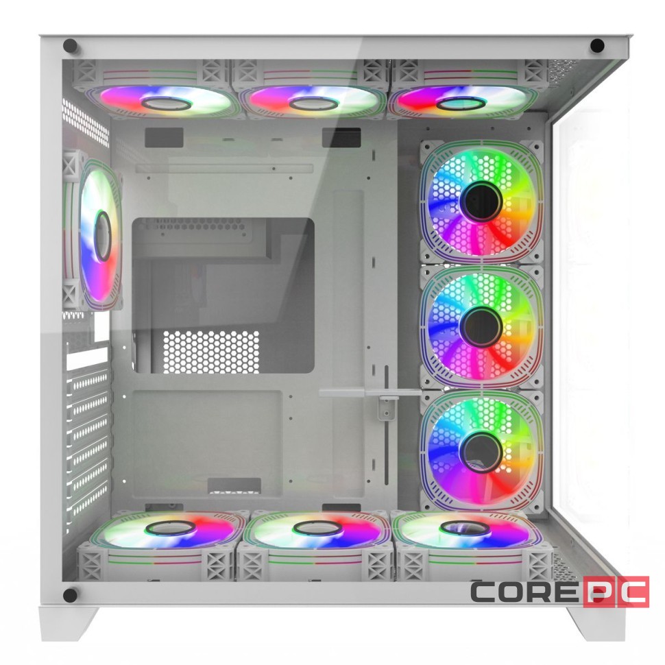 Компьютерный корпус ALSEYE Paladin-W (4 fans ARGB) TG White