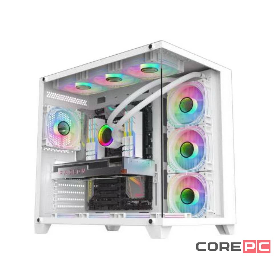 Компьютерный корпус ALSEYE Paladin-W (4 fans ARGB) TG White