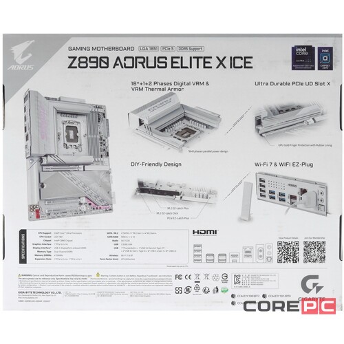 Материнская плата Gigabyte Z890 AORUS ELITE X ICE