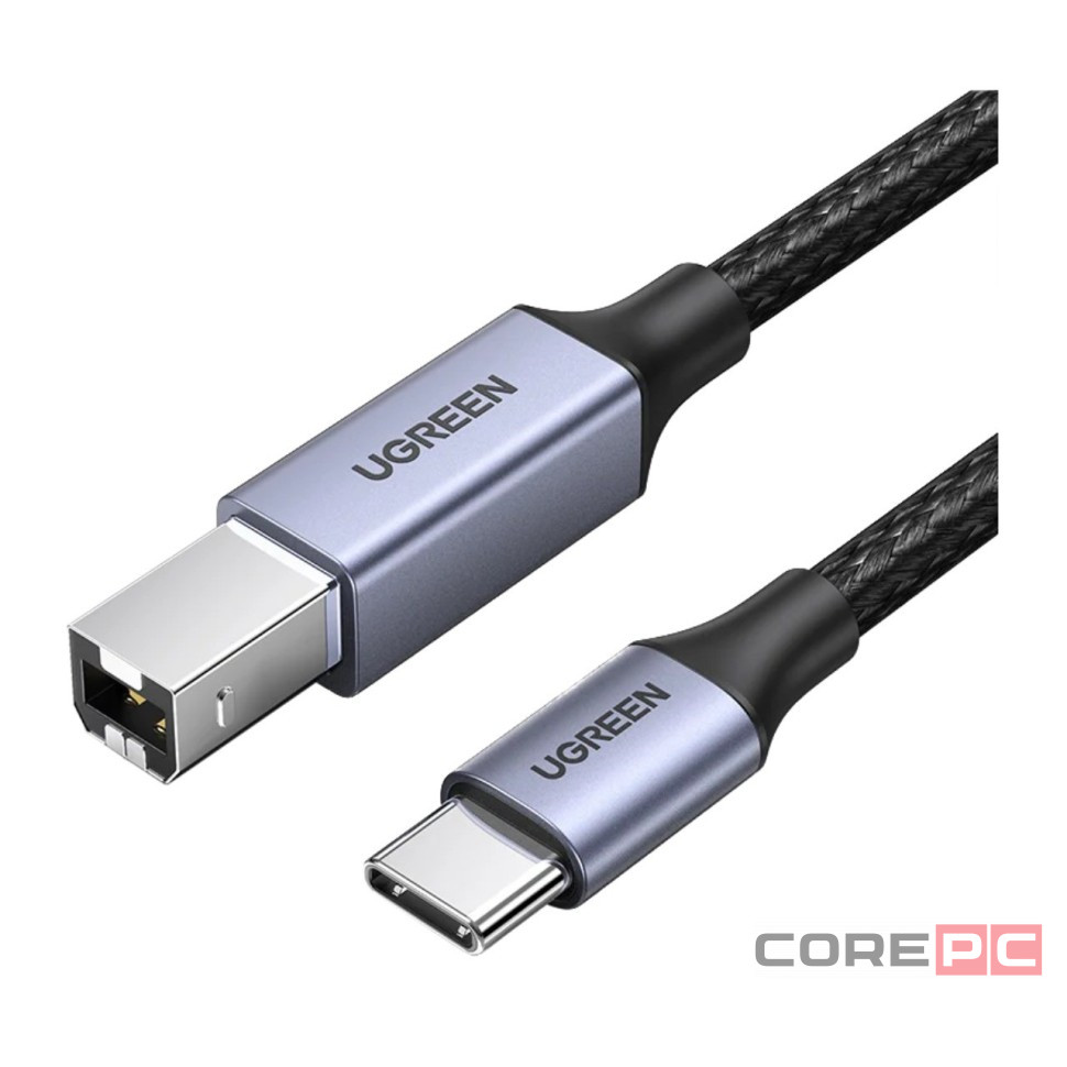 Type-C Кабель для принтера Ugreen US370 3м черный