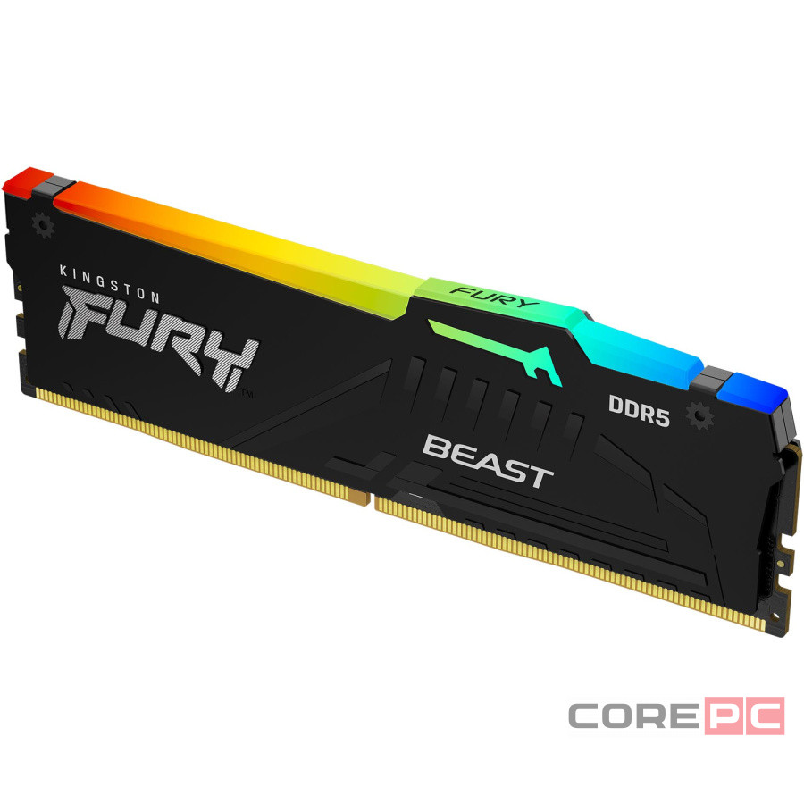 Оперативная память 16 Gb 6400 MHz Kingston FURY Beast RGB Black KF564C32BBEA-16