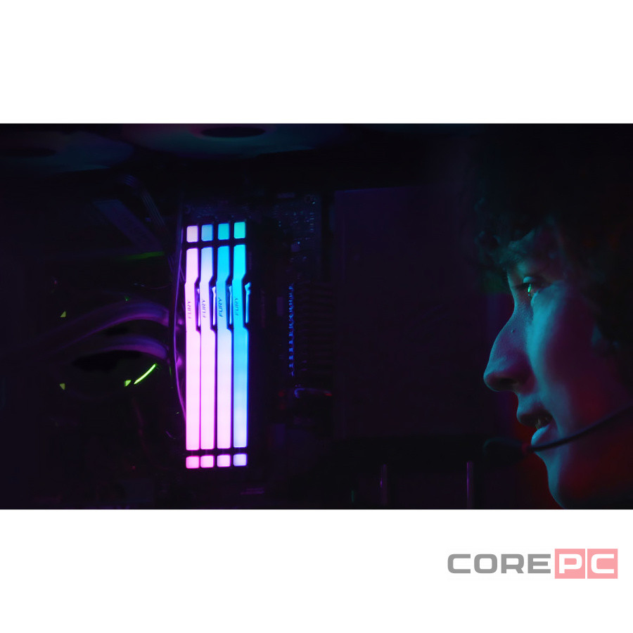 Оперативная память 16 Gb 6400 MHz Kingston FURY Beast RGB Black KF564C32BBEA-16