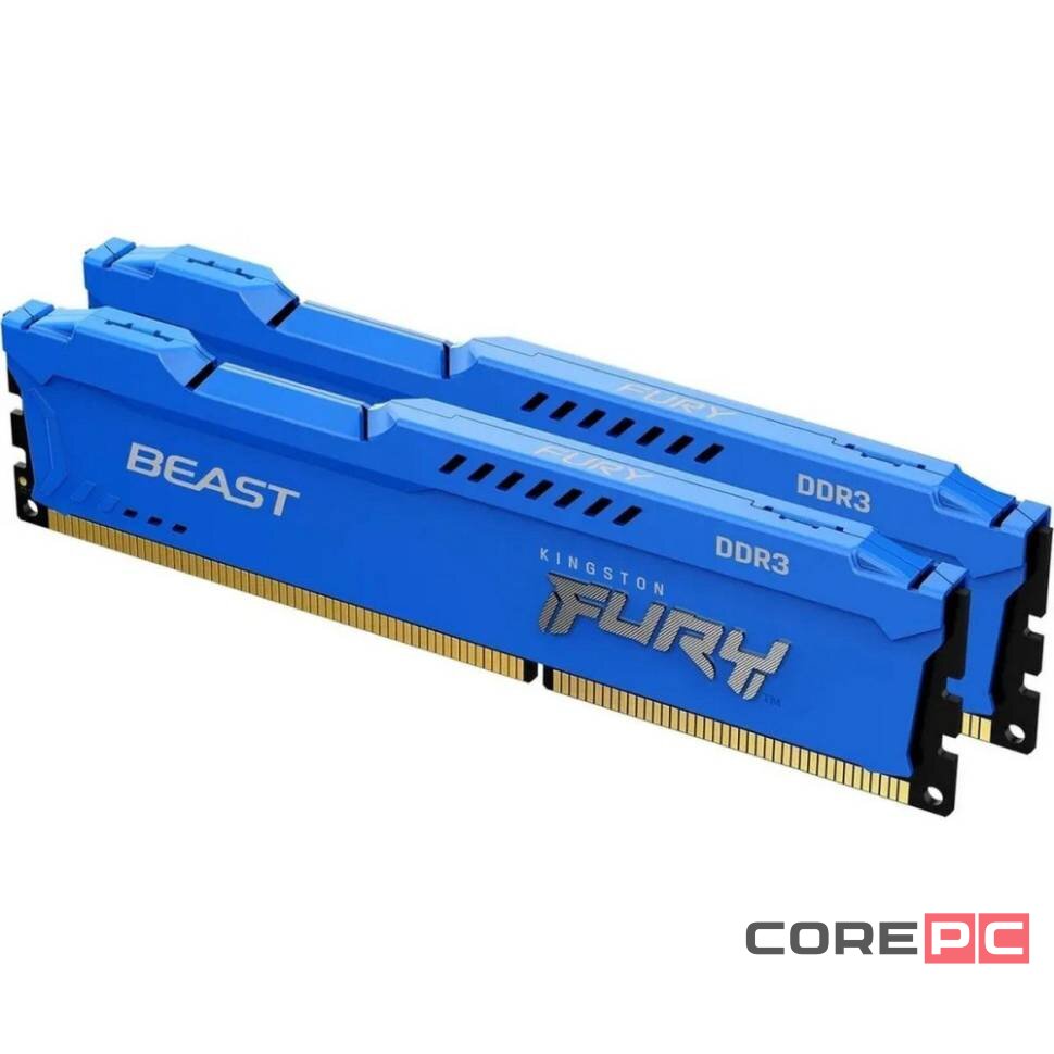 Оперативная память 16 Gb 1600 MHz Kingston FURY Beast PnP Blue (KF316C10BK2/16)