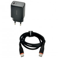 Сетевое зар. устр. Keephone Mixeed KP-EB007 1C 30W Gan с кабелем Type-C на Type-C черное