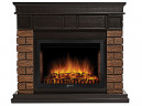 Портал Firelight Bricks Wood 25 камень темный, шпон венге