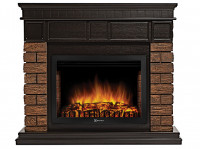 Портал Firelight Bricks Wood 25 камень темный, шпон венге