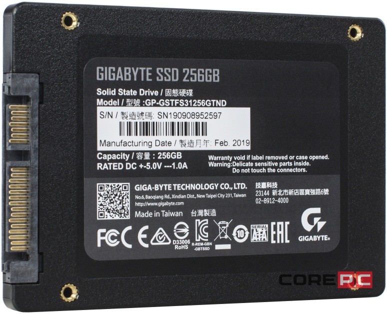 Твердотельный накопитель Gigabyte 256 Gb (GP-GSTFS31256GTND)