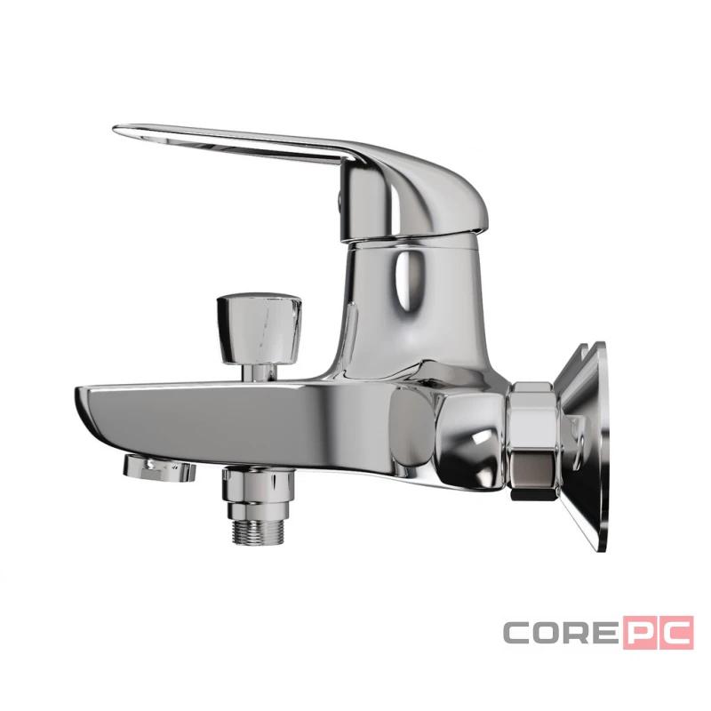 Смеситель для ванны MIXLINE МЛ05-01/ML05-01, рычажное управление, цвет хром
