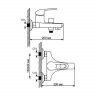 Смеситель для ванны MIXLINE МЛ05-01/ML05-01, рычажное управление, цвет хром