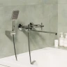 Смеситель для ванны и раковины MIXLINE МЛ37-02, вентильное управление, цвет хром