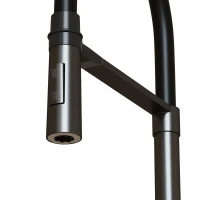 Смеситель для кухни MIXLINE МЛНС-0402Г/MLSS-0402BL черный, рычажное управление, цвет черный графит