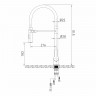 Смеситель для кухни MIXLINE МЛНС-0402Г/MLSS-0402BL черный, рычажное управление, цвет черный графит