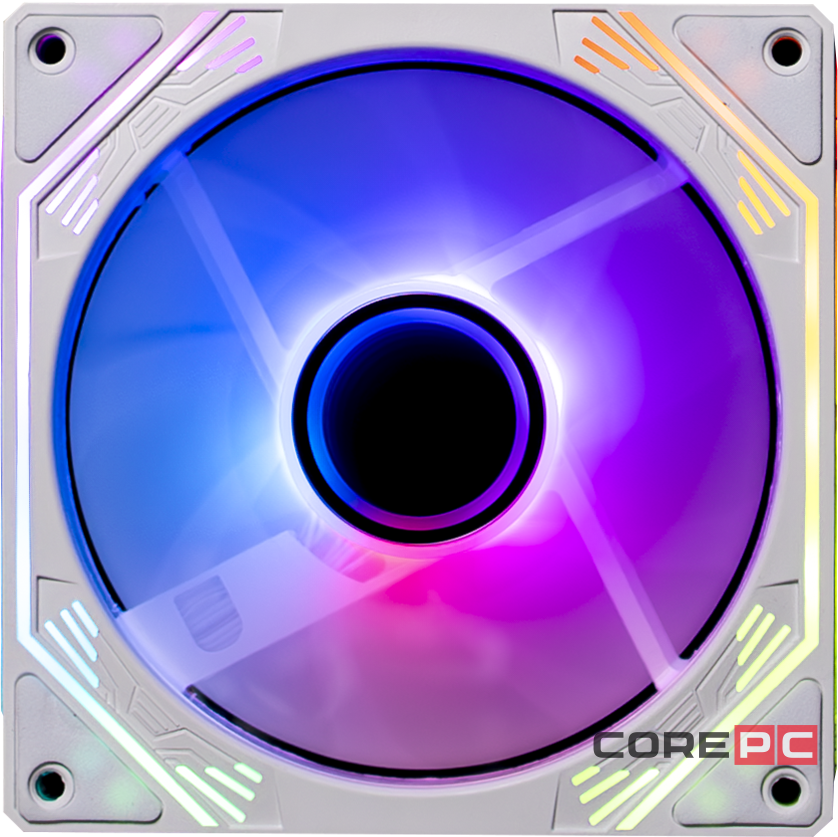 Вентилятор для корпуса Helly 4-PRO 120 мм Mirror ARGB Reverse White