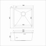 Кухонная мойка MIXLINE 547228, Врезная, цвет черный графит
