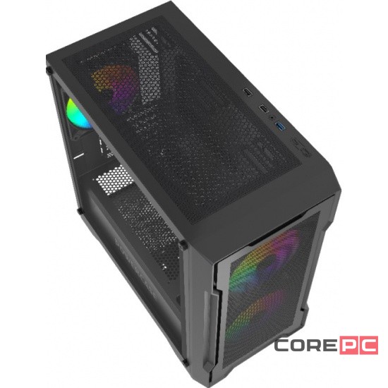 Компьютерный корпус Powercase Mistral Micro X3B ARGB Black (CMMXB-A3)