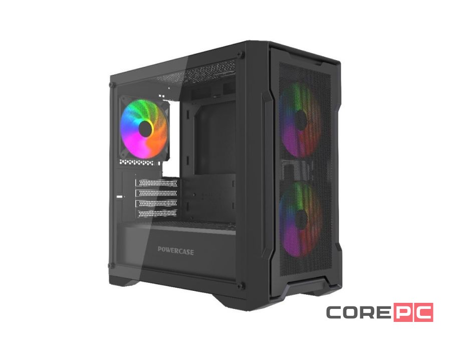 Компьютерный корпус Powercase Mistral Micro X3B ARGB Black (CMMXB-A3)