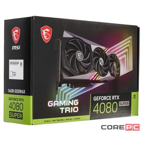 Видеокарта MSI (RTX 4080 SUPER 16G GAMING TRIO) GeForce RTX 4080 16GB GAMING TRIO