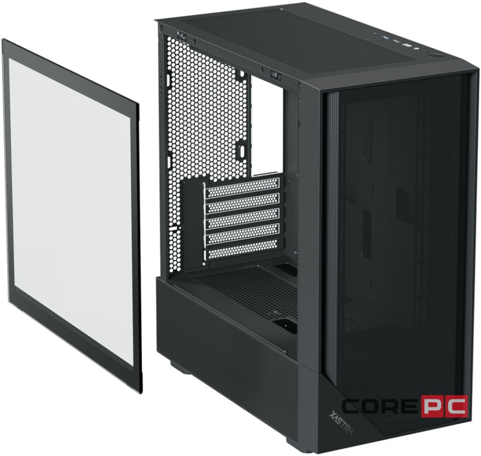 Компьютерный корпус XASTRA A401M 4ARGB-V2 TG Black (A401M-V2-4FC12A)