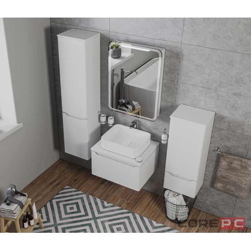 Зеркальный шкаф MIXLINE ВИКТОРИЯ 600х800 (ШВ) ПРАВЫЙ, сенсорный выкл, светодиодная подсветка