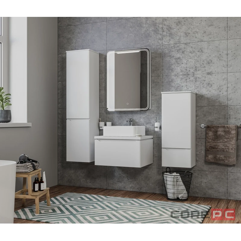 Зеркальный шкаф MIXLINE ВИКТОРИЯ 600х800 (ШВ) ПРАВЫЙ, сенсорный выкл, светодиодная подсветка
